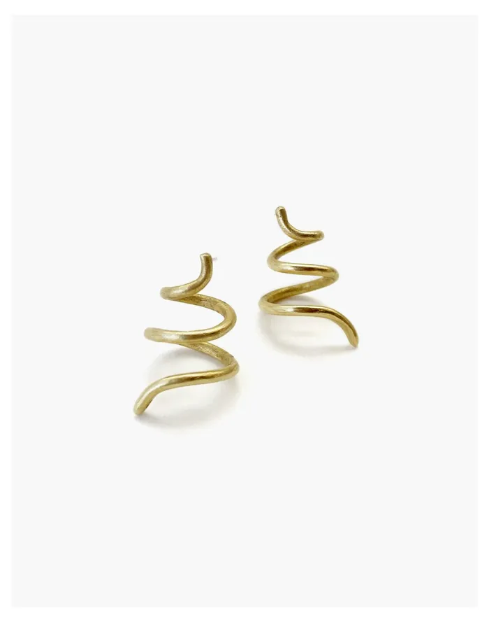 Mahnal Kundalini Earrings Brass Women Madewell Earrings