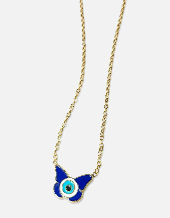 Maripol Butterfly Evil Eye Necklace Goldcobalt Women039s Lauren Moshi Lifestyle