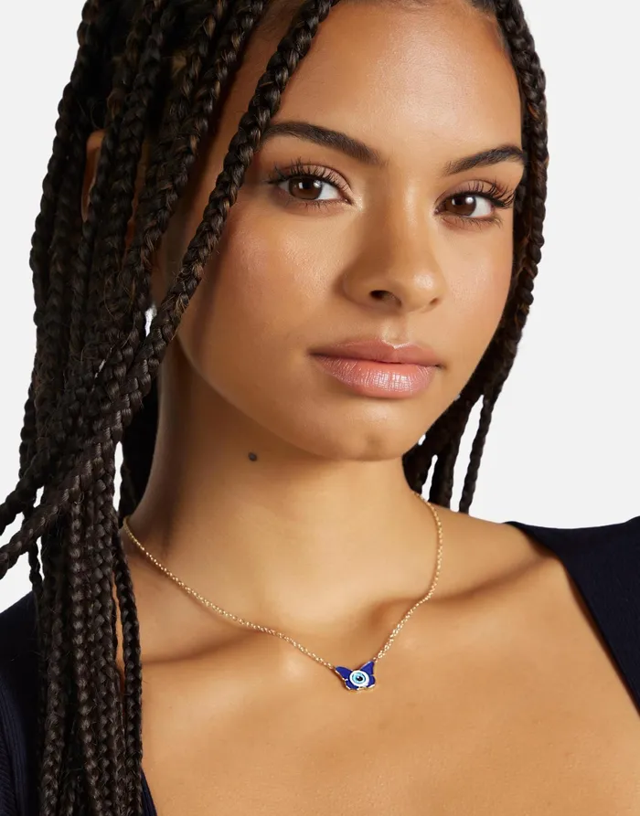 Maripol Butterfly Evil Eye Necklace Goldcobalt Women039s Lauren Moshi Lifestyle