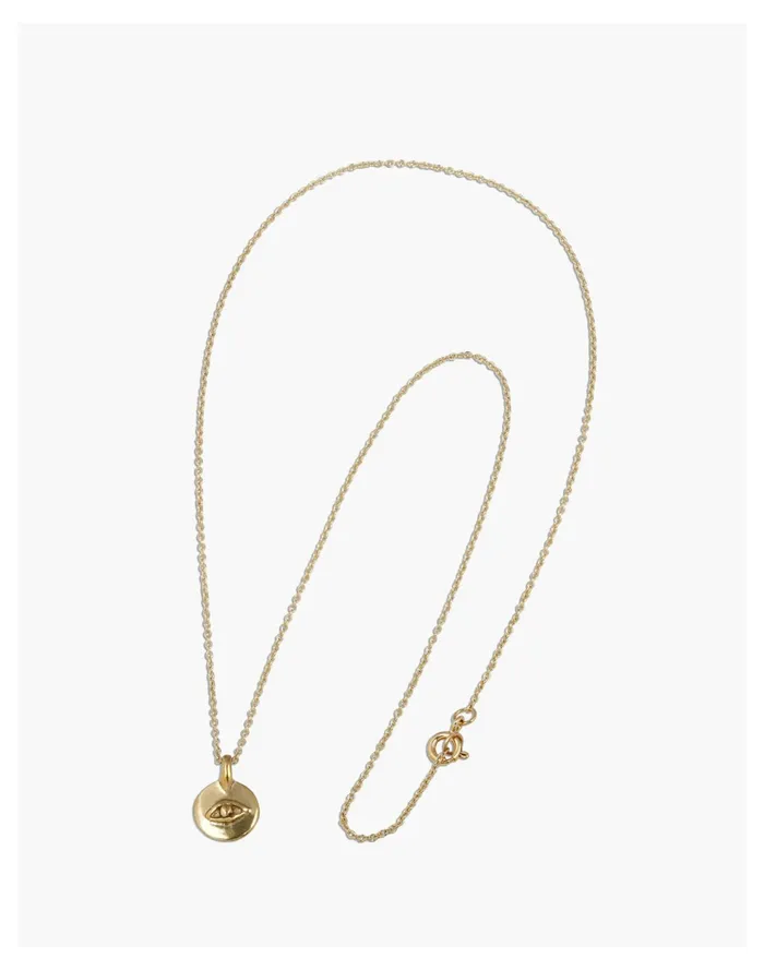 Marisa Mason Virginia Eye Necklace Brass Women Madewell Necklaces