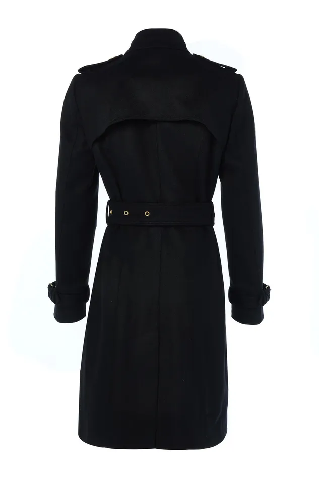 Marlborough Trench Coat Soft Black Women Holland Cooper Coats