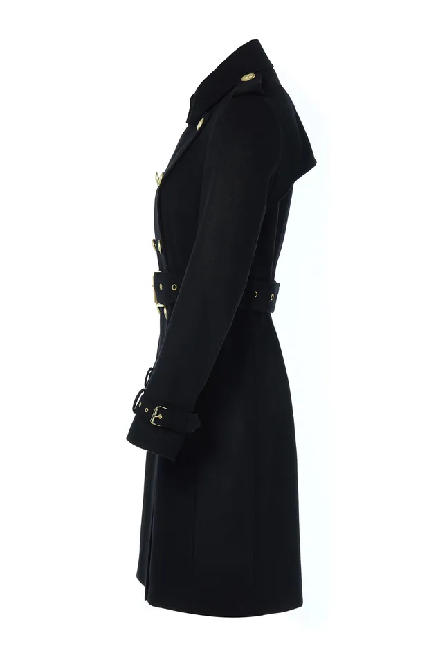 Marlborough Trench Coat Soft Black Women Holland Cooper Coats