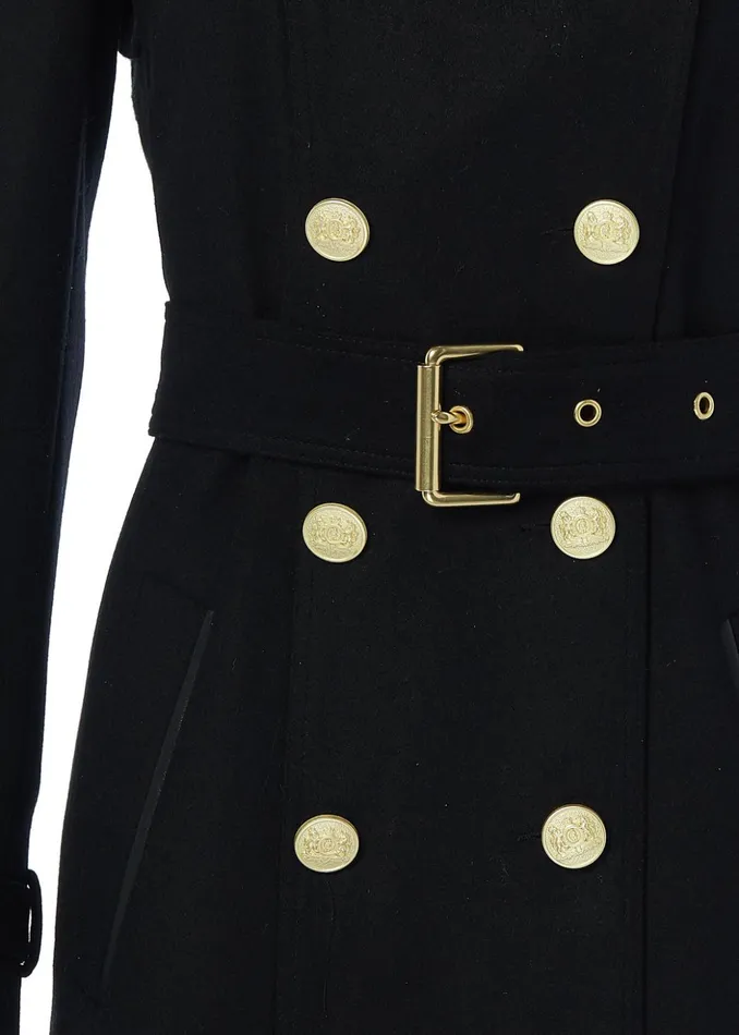 Marlborough Trench Coat Soft Black Women Holland Cooper Coats