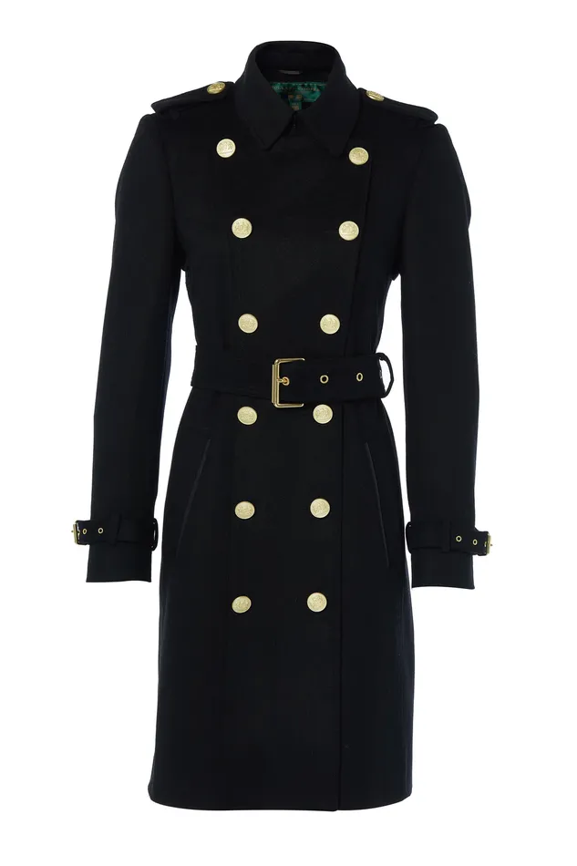Marlborough Trench Coat Soft Black Women Holland Cooper Coats