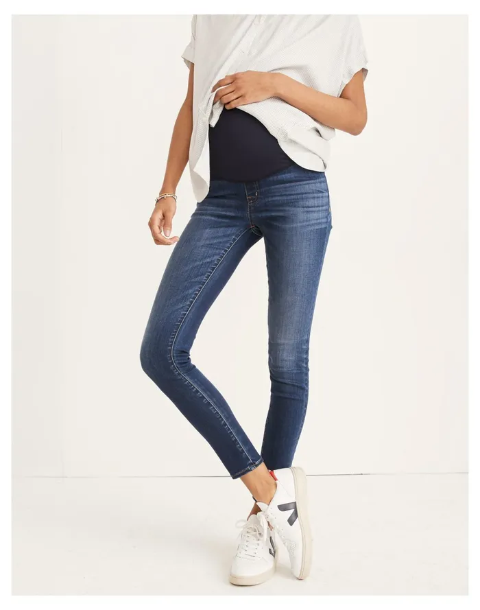 Maternity Over The Belly Skinny Jeans In Danny Wash Danny Women Madewell Jeans