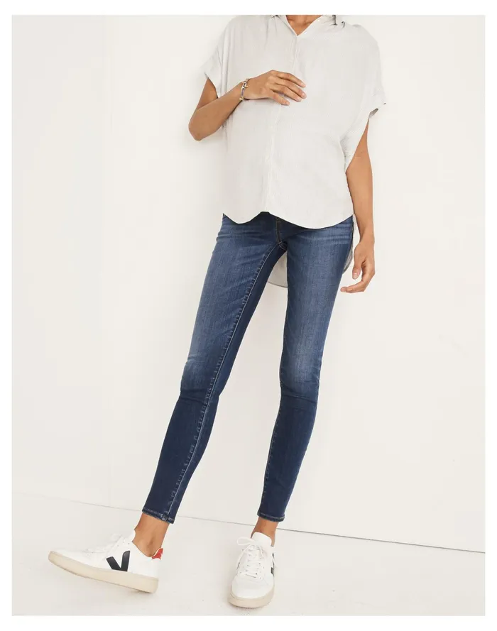 Maternity Over The Belly Skinny Jeans In Danny Wash Danny Women Madewell Jeans Maternity Over The Belly Skinny Jeans In Danny Wash Danny Women Madewell Jeans