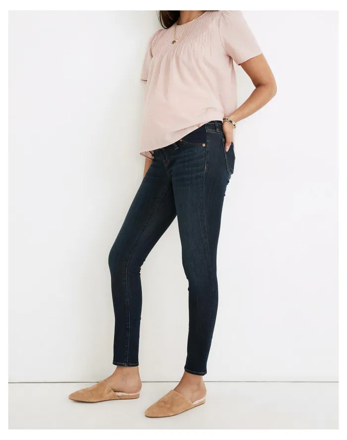 Maternity Side Panel Skinny Jeans In Woodland Wash Woodland Wash Women Madewell Jeans