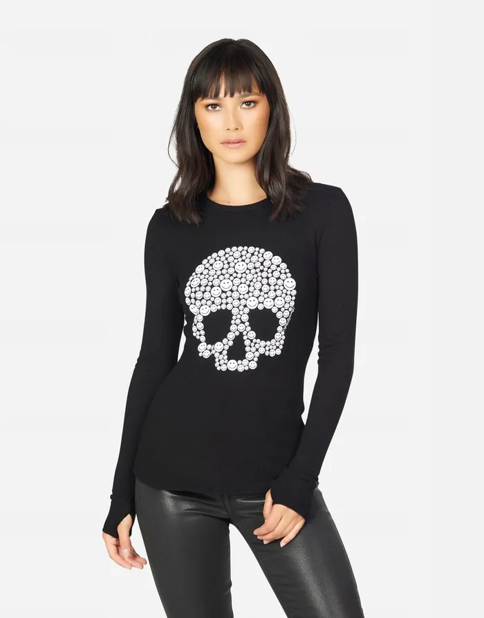 McKinley Happy Skulls Black Women039s Lauren Moshi Long Sleeve