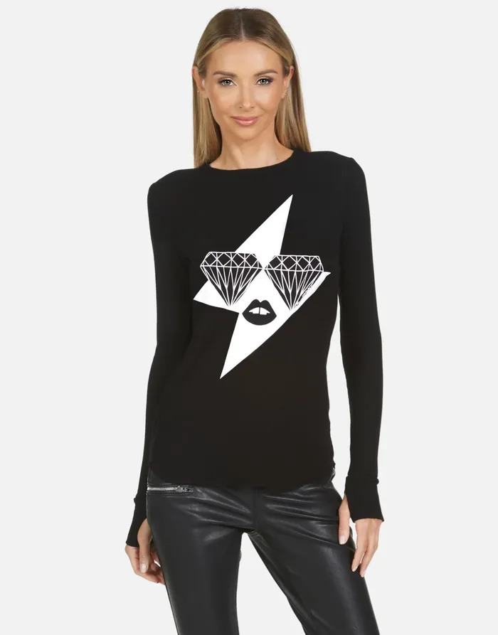 McKinley X Bling Lightning Black Women039s Lauren Moshi Long Sleeve