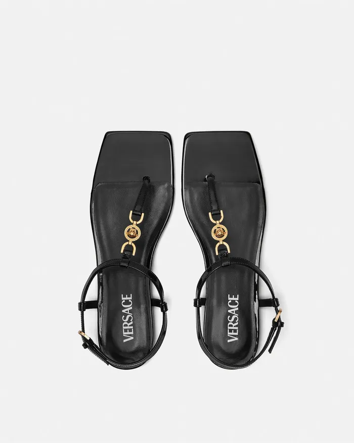 Medusa 03995 Women Versace Medusa 03995 Flat Sandals Blackgold