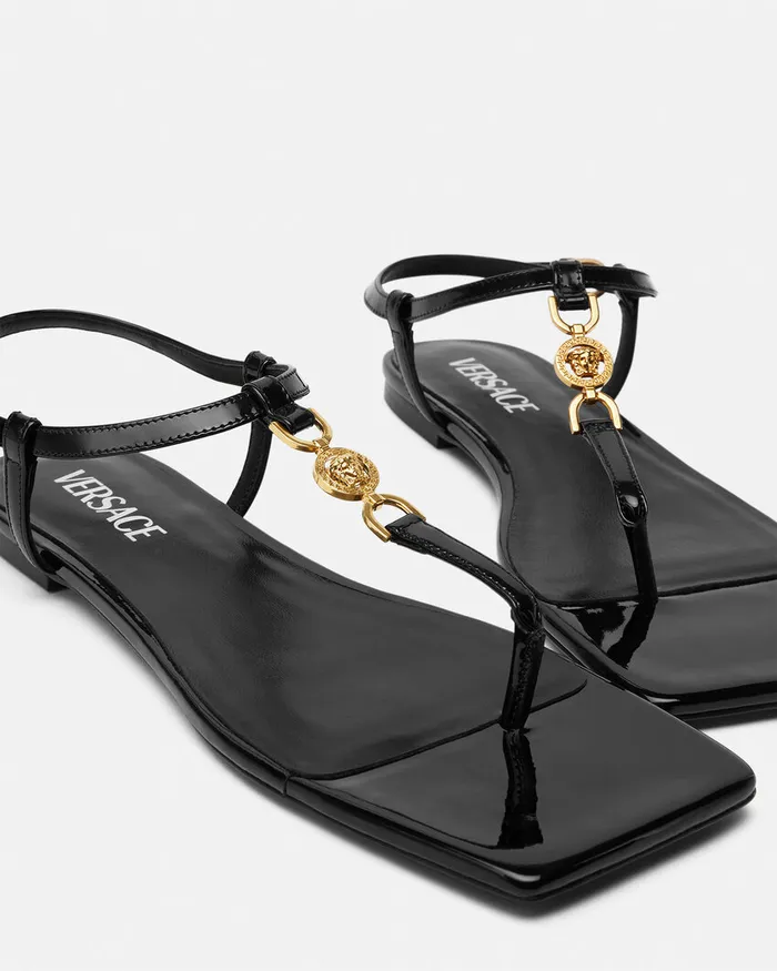 Medusa 03995 Women Versace Medusa 03995 Flat Sandals Blackgold