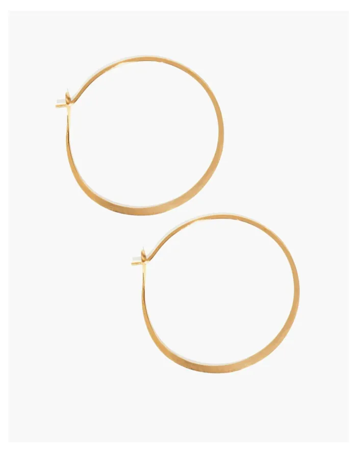 Melissa Joy Manning 14k Gold 15034 Round Hoop Earrings Gold Women Madewell Fine Jewelry Melissa Joy Manning 14k Gold 15034 Round Hoop Earrings Gold Women Madewell Fine Jewelry