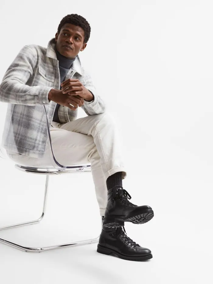 Men Amwell Boots Black Reiss Boots