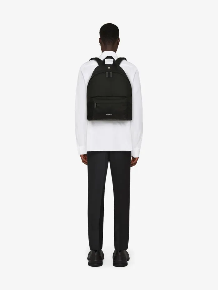 Men Backpacks Givenchy Essential U Backpack In Nylon Black