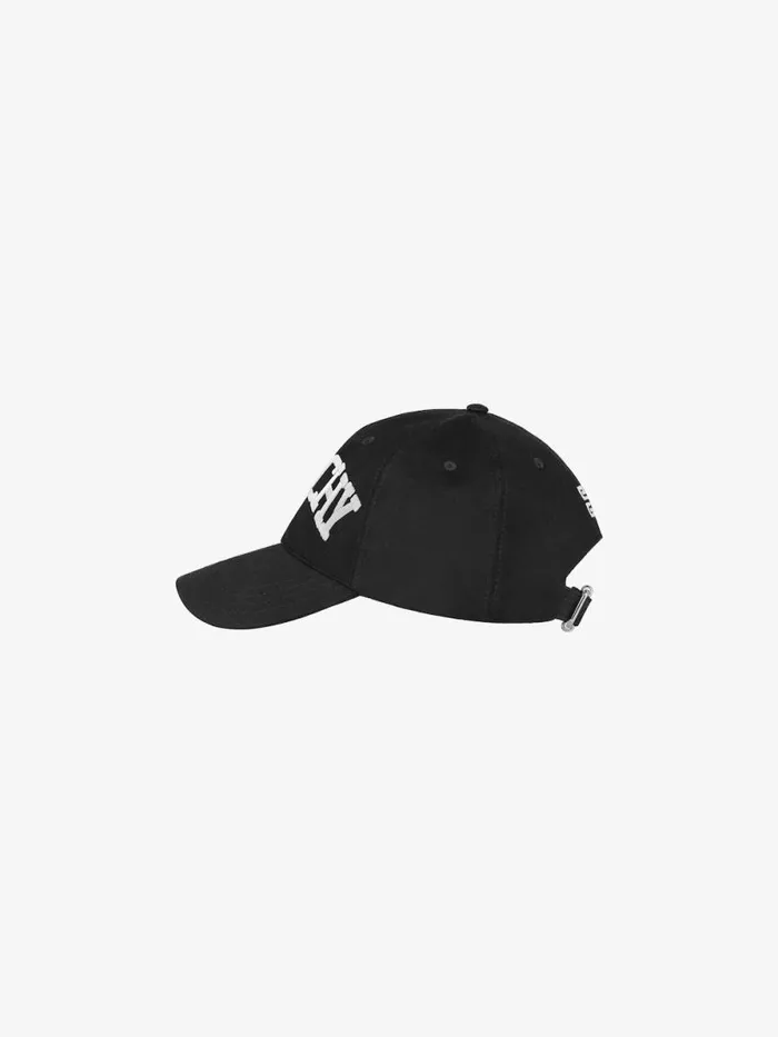 Men Beanies and Caps Givenchy GIVENCHY College Embroidered Cap In Cotton Black