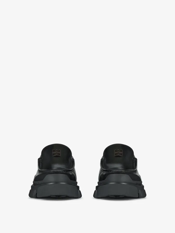 Men Boots and Loafers Givenchy Terra Loafer In Brushed Leather Black