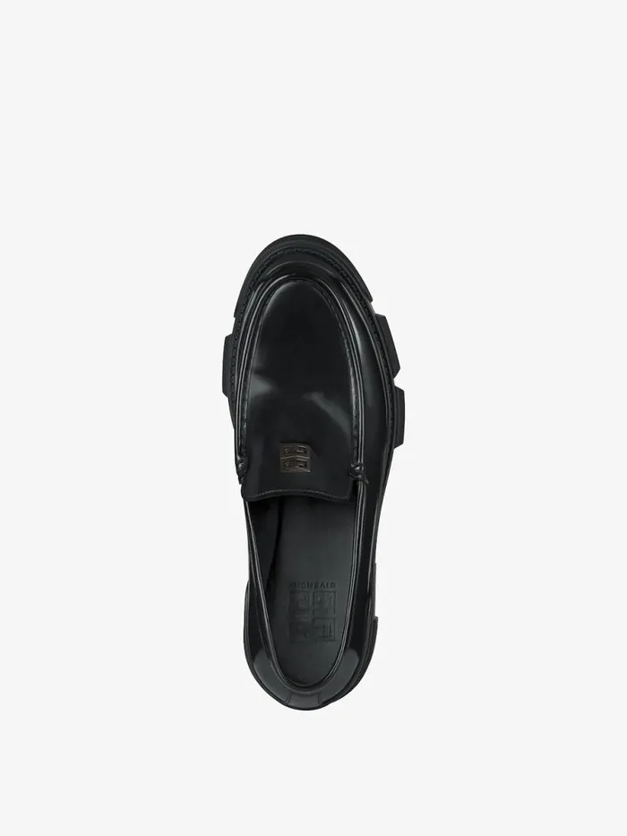 Men Boots and Loafers Givenchy Terra Loafer In Brushed Leather Black