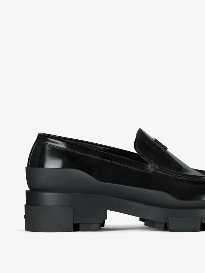 Men Boots and Loafers Givenchy Terra Loafer In Brushed Leather Black