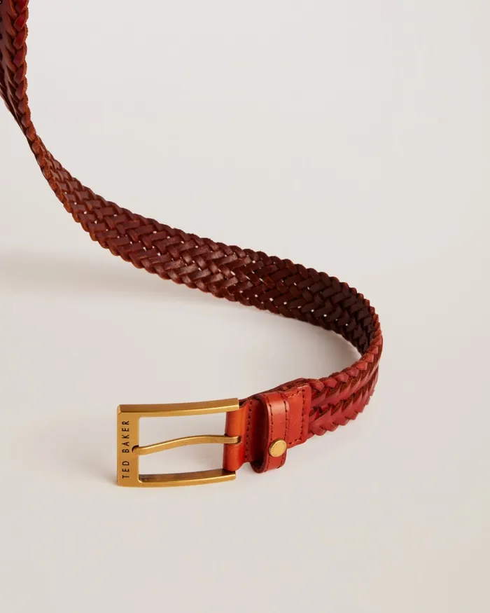 Men BRAIDIE 8211 Braided Leather Belt Tan Ted Baker Belts Men BRAIDIE 8211 Braided Leather Belt Tan Ted Baker Belts