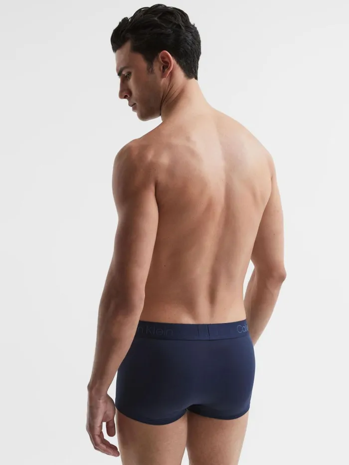 Men Calvin Klein Underwear Low Rise Trunk Blue Reiss Socks and Underwear