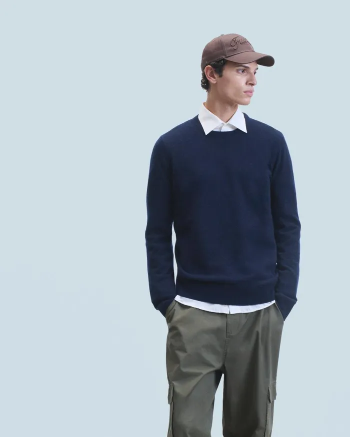 Men Cashmere Sweaters From Future Basic Crewneck Sweater Dark Red
