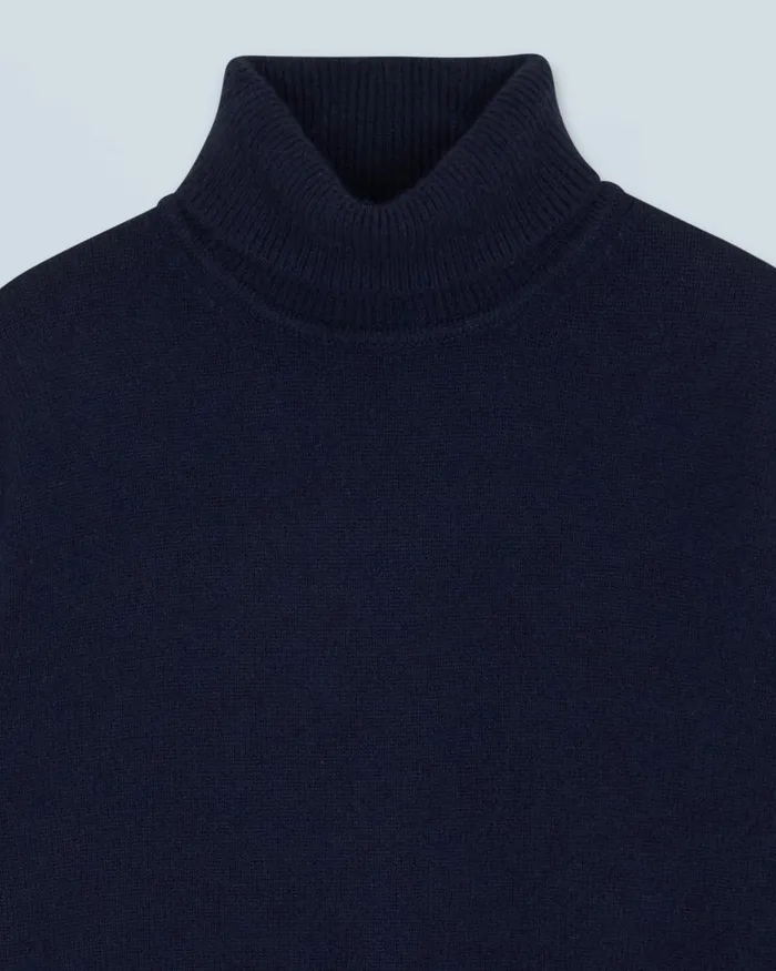 Men Cashmere Sweaters From Future Basic Thick Turtleneck Sweater Navy