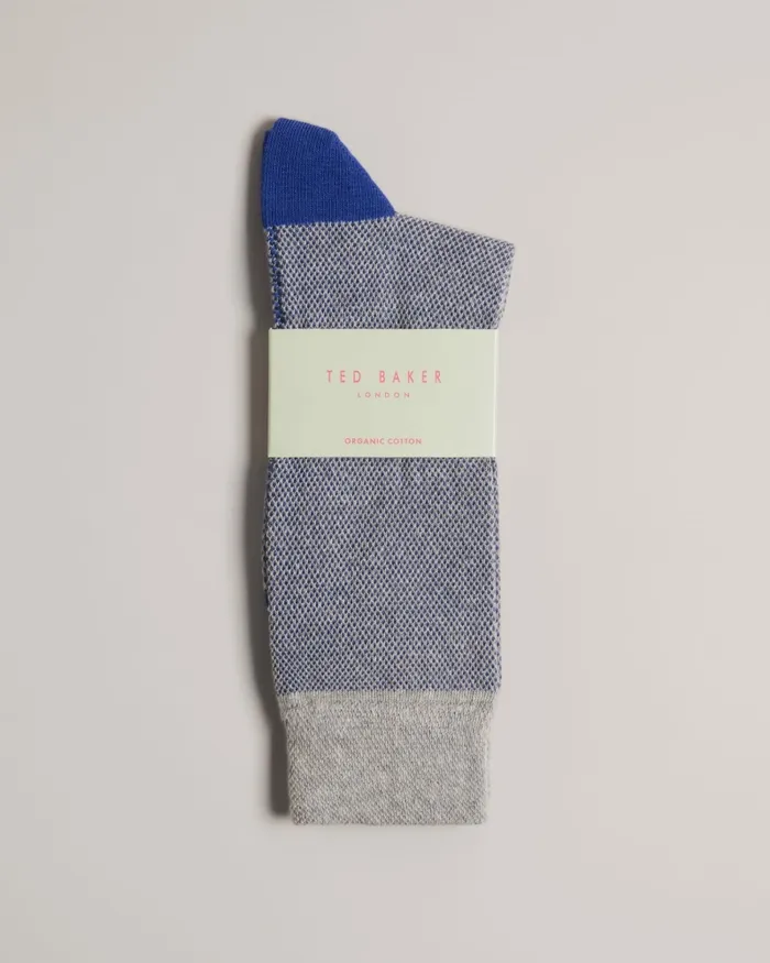 Men CORETEX 8211 Textured Crew Socks Grey Ted Baker Socks