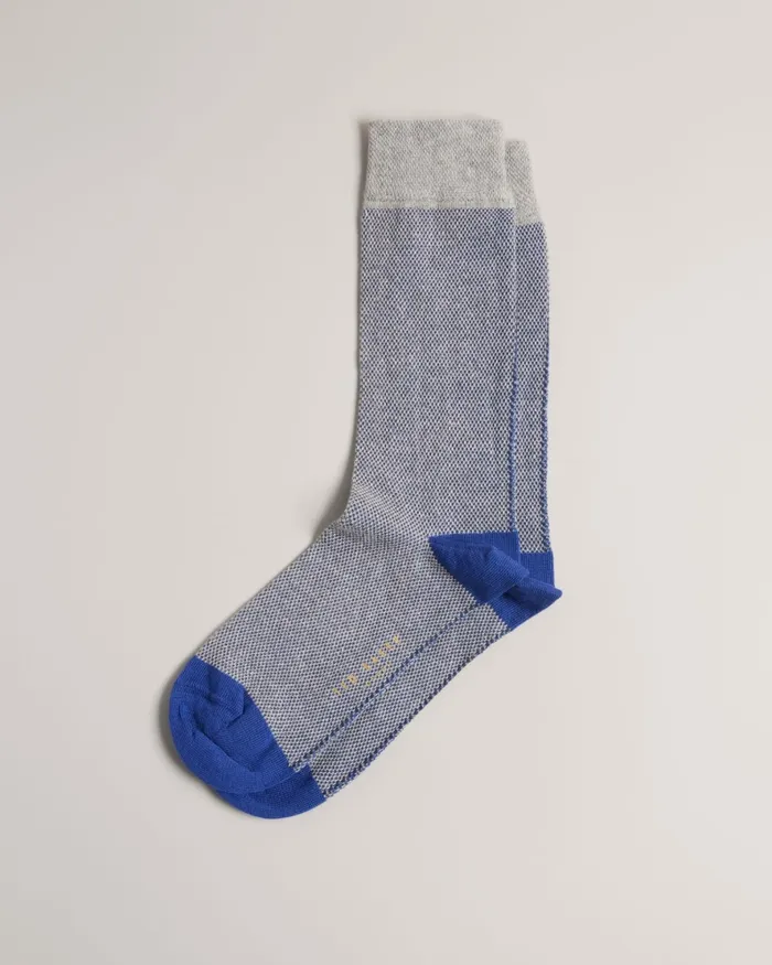 Men CORETEX 8211 Textured Crew Socks Grey Ted Baker Socks