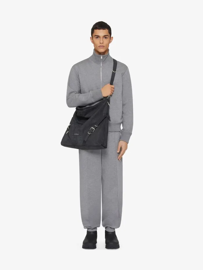 Men Crossbody Bags Givenchy Large Voyou Bag In Crocodile Effect Suede Black Men Crossbody Bags Givenchy Large Voyou Bag In Crocodile Effect Suede Black