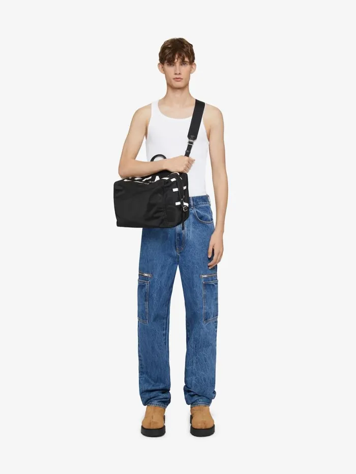 Men Crossbody Bags Givenchy Medium Pandora Bag In Nylon Blackwhite Men Crossbody Bags Givenchy Medium Pandora Bag In Nylon Blackwhite