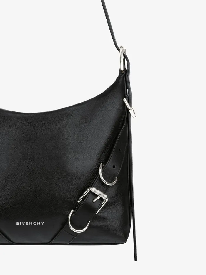 Men Crossbody Bags Givenchy Voyou Crossbody Bag In Grained Leather Black