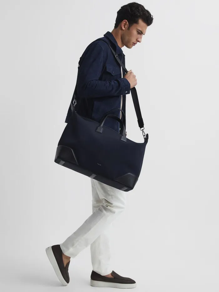 Men Elliot Neoprene Holdall Dark Navy Reiss Bags and Wallets