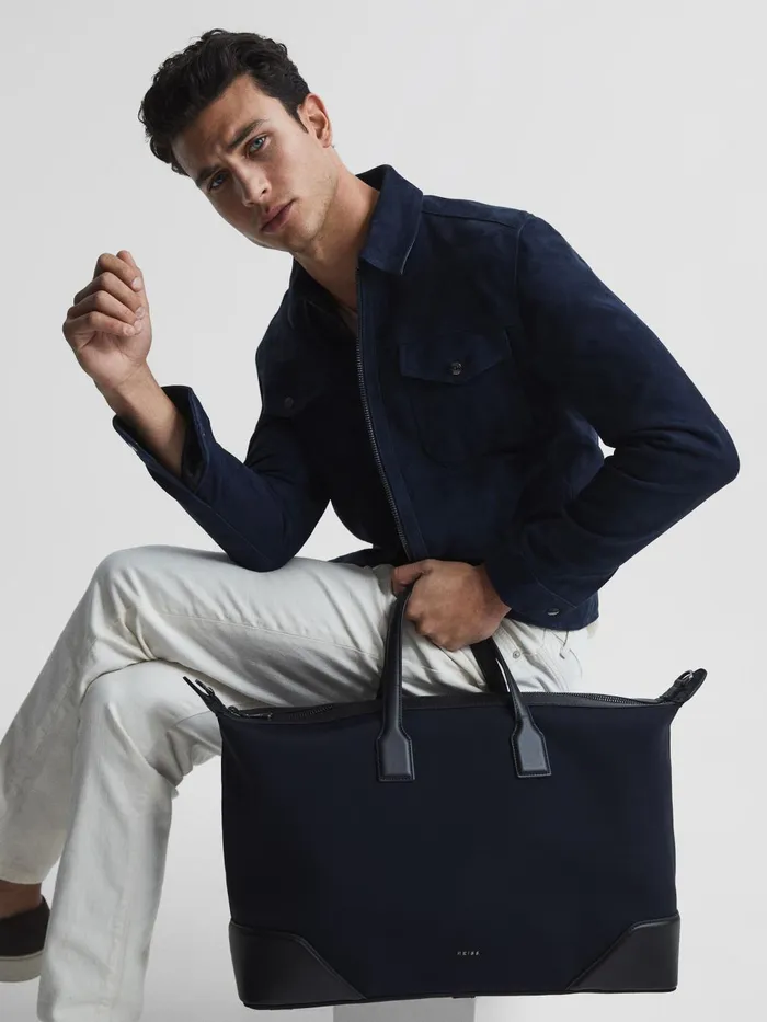 Men Elliot Neoprene Holdall Dark Navy Reiss Bags and Wallets