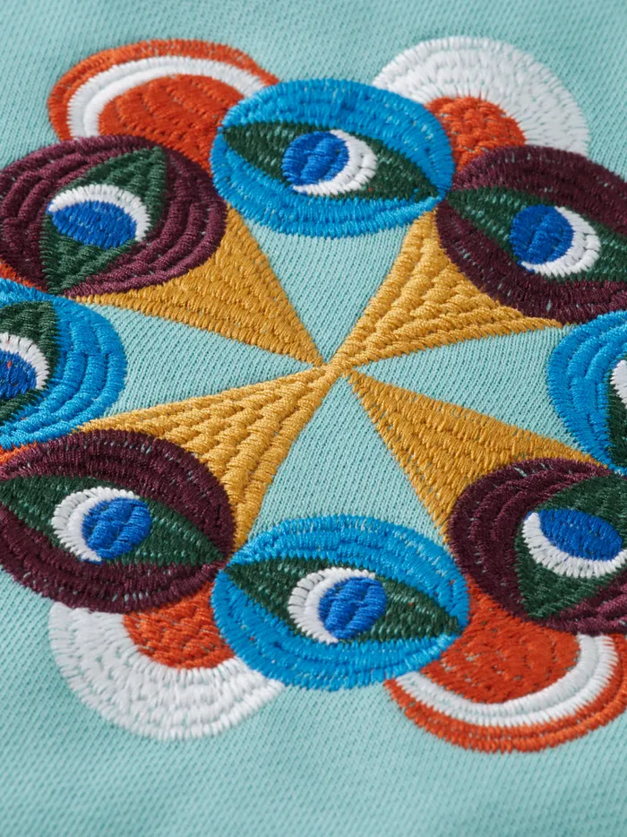 Men EMBROIDERY ARTWORK HOODIE Pacific Blue Scotch and Soda Sweatshirts and Hoodies