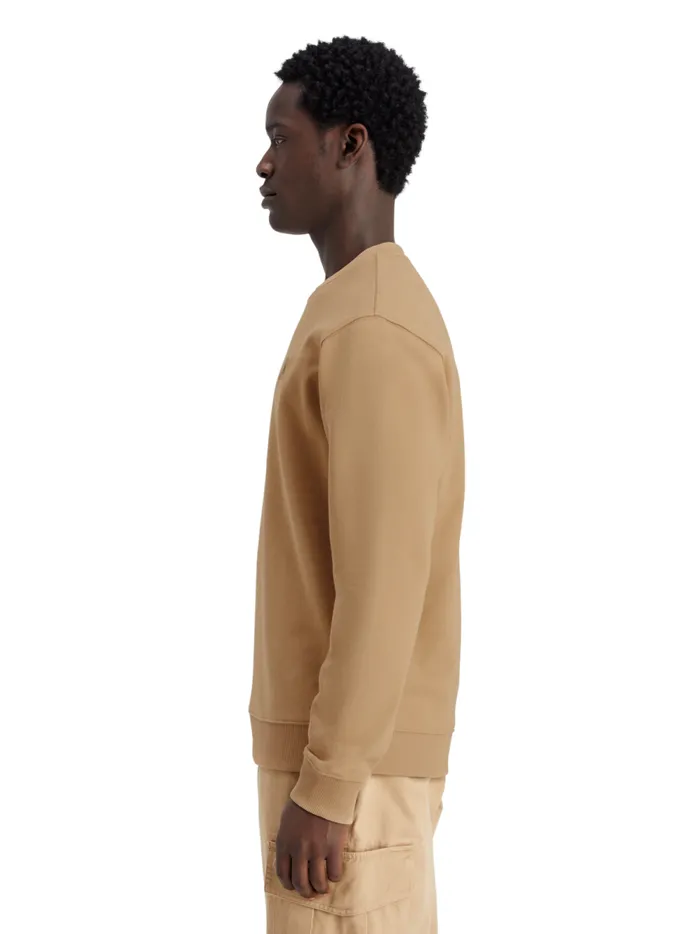 Men Essential Badge Crew Sweat Desert Sand Scotch and Soda Sweatshirts and Hoodies Men Essential Badge Crew Sweat Desert Sand Scotch and Soda Sweatshirts and Hoodies