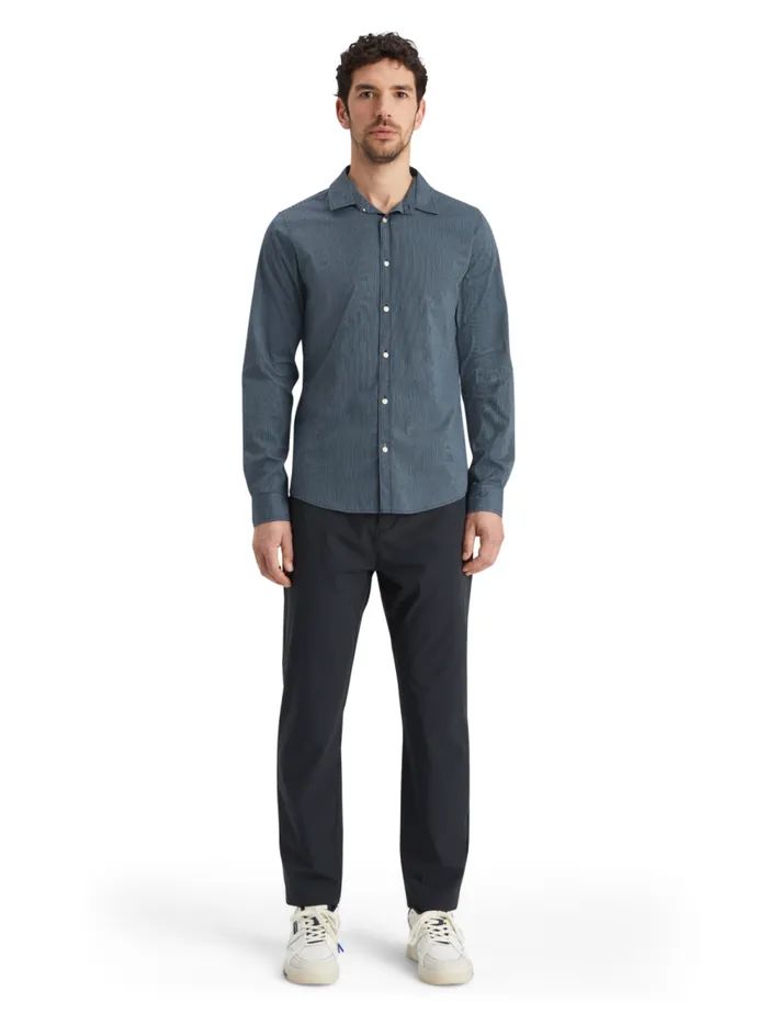 Men Essential Poplin Striped Shirt Night Stripe Scotch and Soda Shirts