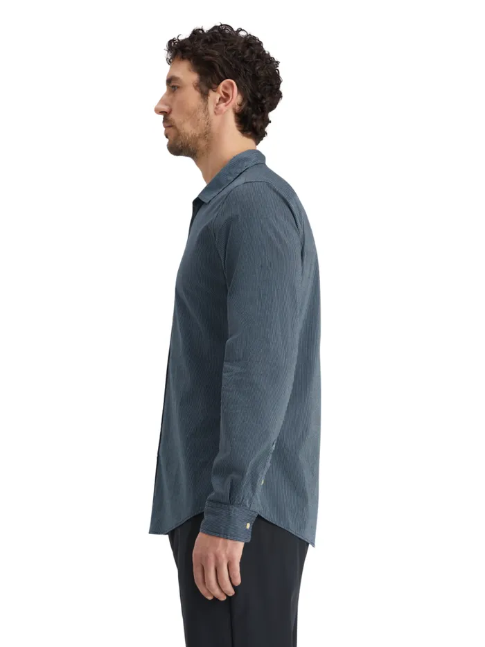 Men Essential Poplin Striped Shirt Night Stripe Scotch and Soda Shirts