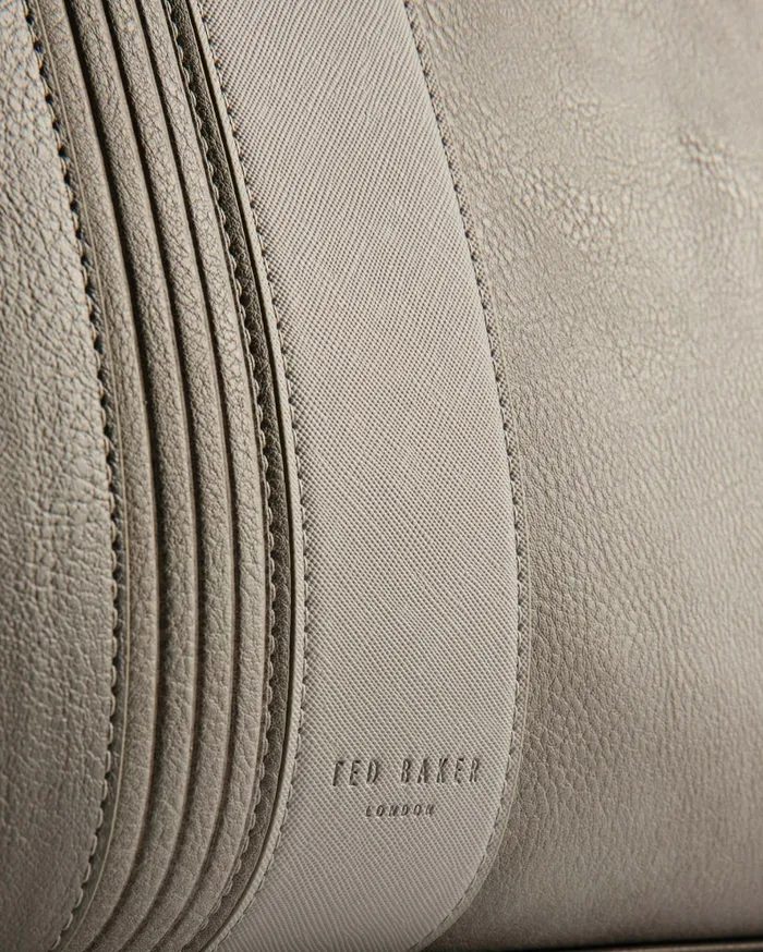 Men EVYDAY 8211 Striped PU Holdall Light Grey Ted Baker Holdalls and Weekend Bags