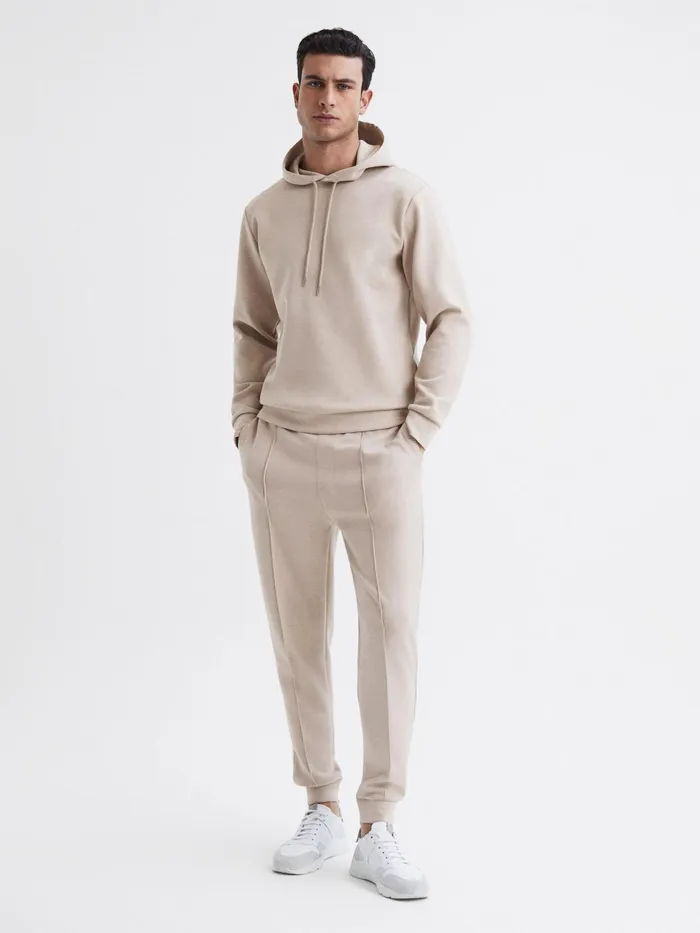 Men Fabien Loungewear Hoodie Navy Reiss Sweats and Hoodies