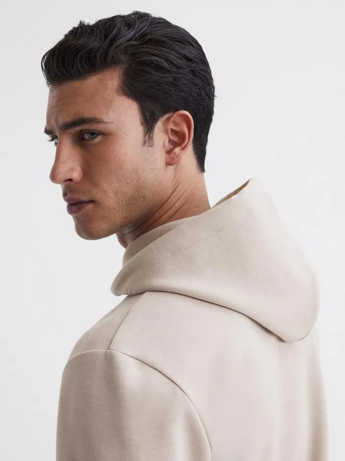 Men Fabien Loungewear Hoodie Navy Reiss Sweats and Hoodies