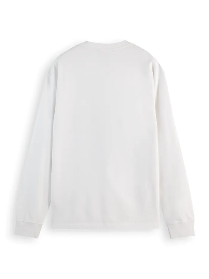 Men Front Artwork Relaxed Fit Long Sleeve Tshirt White Scotch and Soda Sweatshirts and Hoodies Men Front Artwork Relaxed Fit Long Sleeve Tshirt White Scotch and Soda Sweatshirts and Hoodies