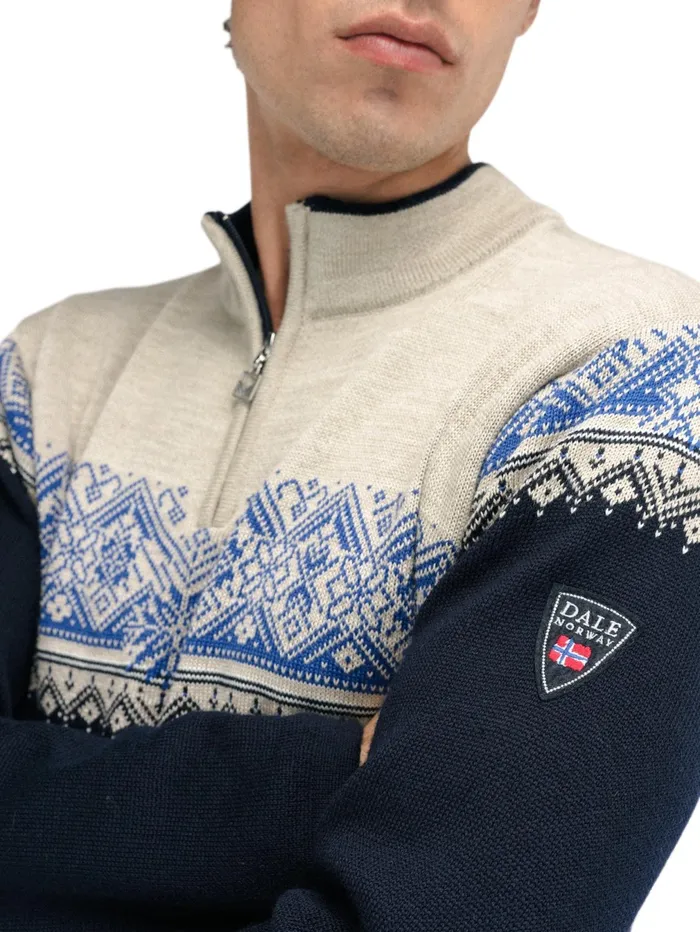 Men Halfzip Dale Of Norway Moritz Sweater 8211 Merino Wool