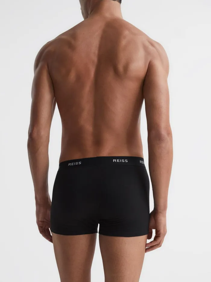 Men Heller Three Pack Organic Cotton Boxers Black Reiss Socks and Underwear
