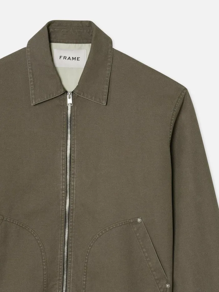 Men Jackets and Coats FRAME Garment Washed Trucker 8212 Olive Green Men Jackets and Coats FRAME Garment Washed Trucker 8212 Olive Green