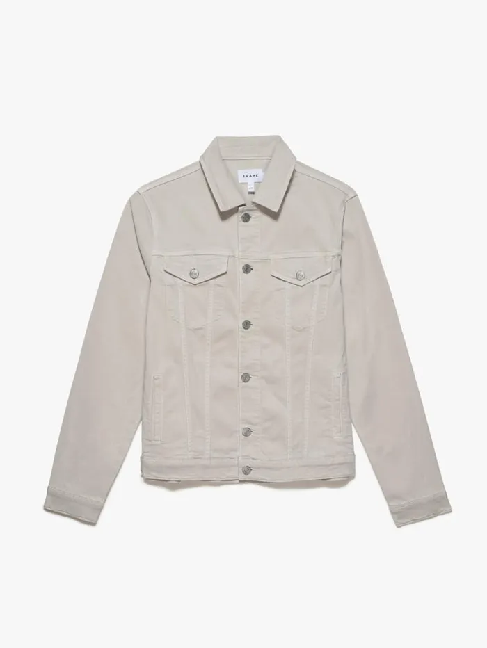 Men Jackets and Shirts FRAME Twill Heritage Jacket 8212 Milk Beige