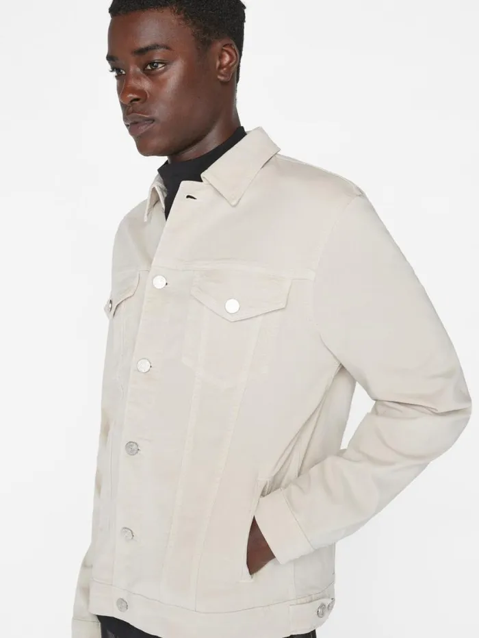 Men Jackets and Shirts FRAME Twill Heritage Jacket 8212 Milk Beige Men Jackets and Shirts FRAME Twill Heritage Jacket 8212 Milk Beige