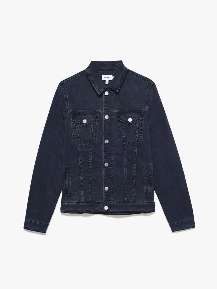 Men Jackets and Shirts FRAME Twill Heritage Jacket 8212 Washed Navy