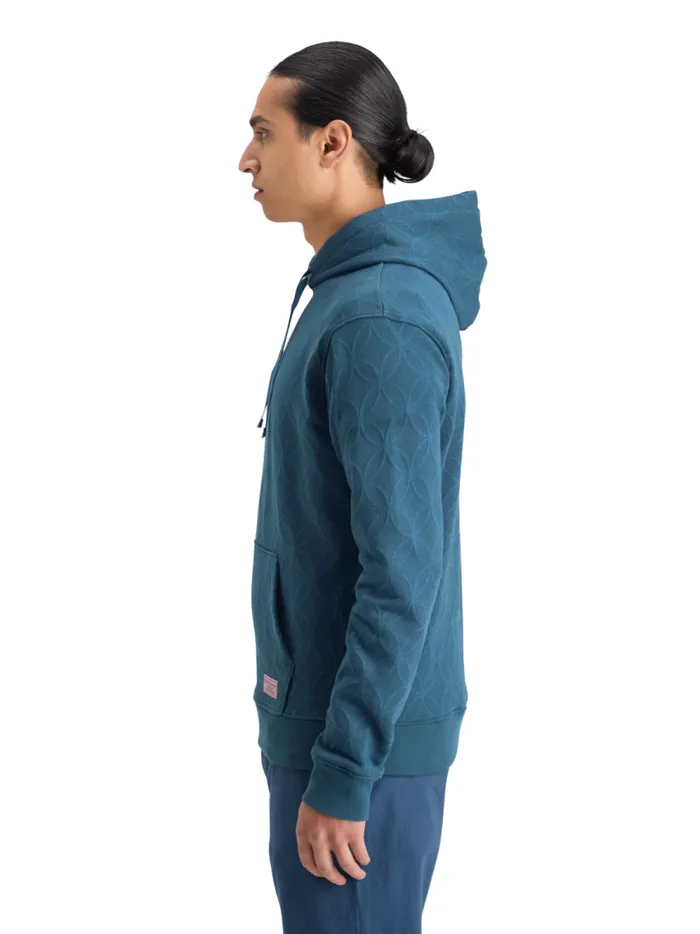 Men JACQUARD TERRY HOODIE Heritage Blue Scotch and Soda Sweatshirts and Hoodies