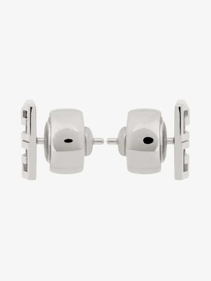 Men Jewelry Givenchy 4G Earrings In Metal Silvery