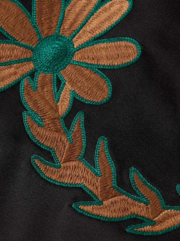 Men JOE JONAS X SCOTCH SODA EMBROIDERY SATEEN SS SHIRT Black Scotch and Soda Shirts